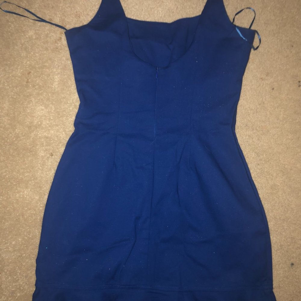 Royal Blue Superdown Ruffle Dress - Picture 4 of 4